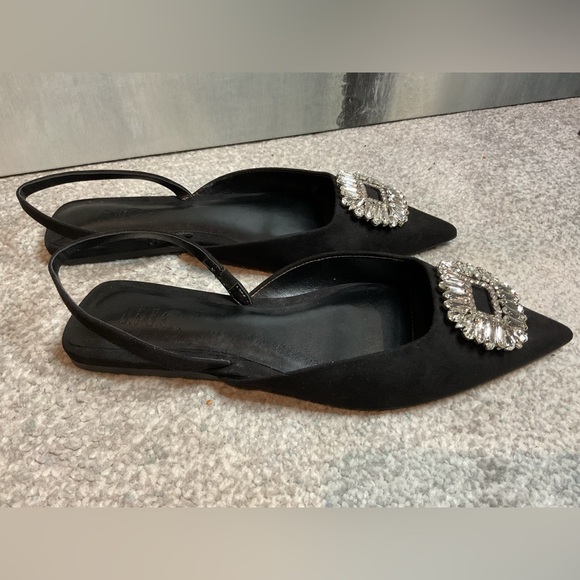 INC International Concepts Melicity Black Jeweled Slingback Flats Size 7.5 (NIB) - Picture 4 of 15